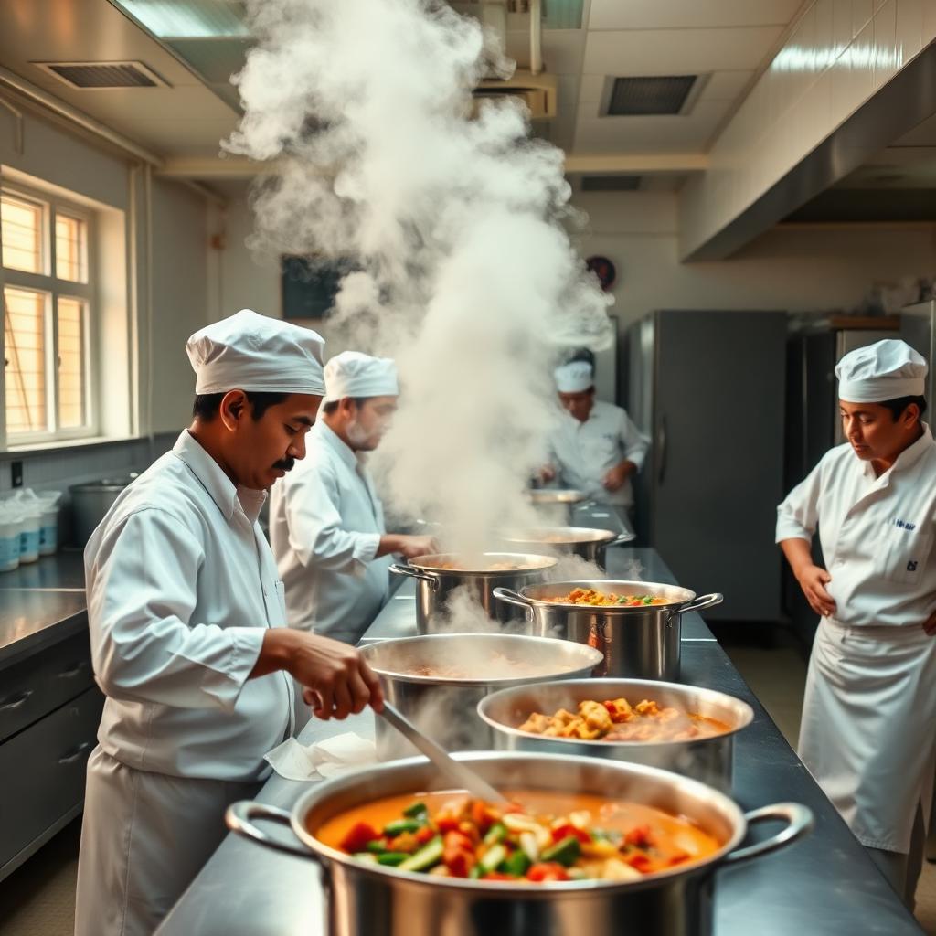 The MIS in-house kitchen at work